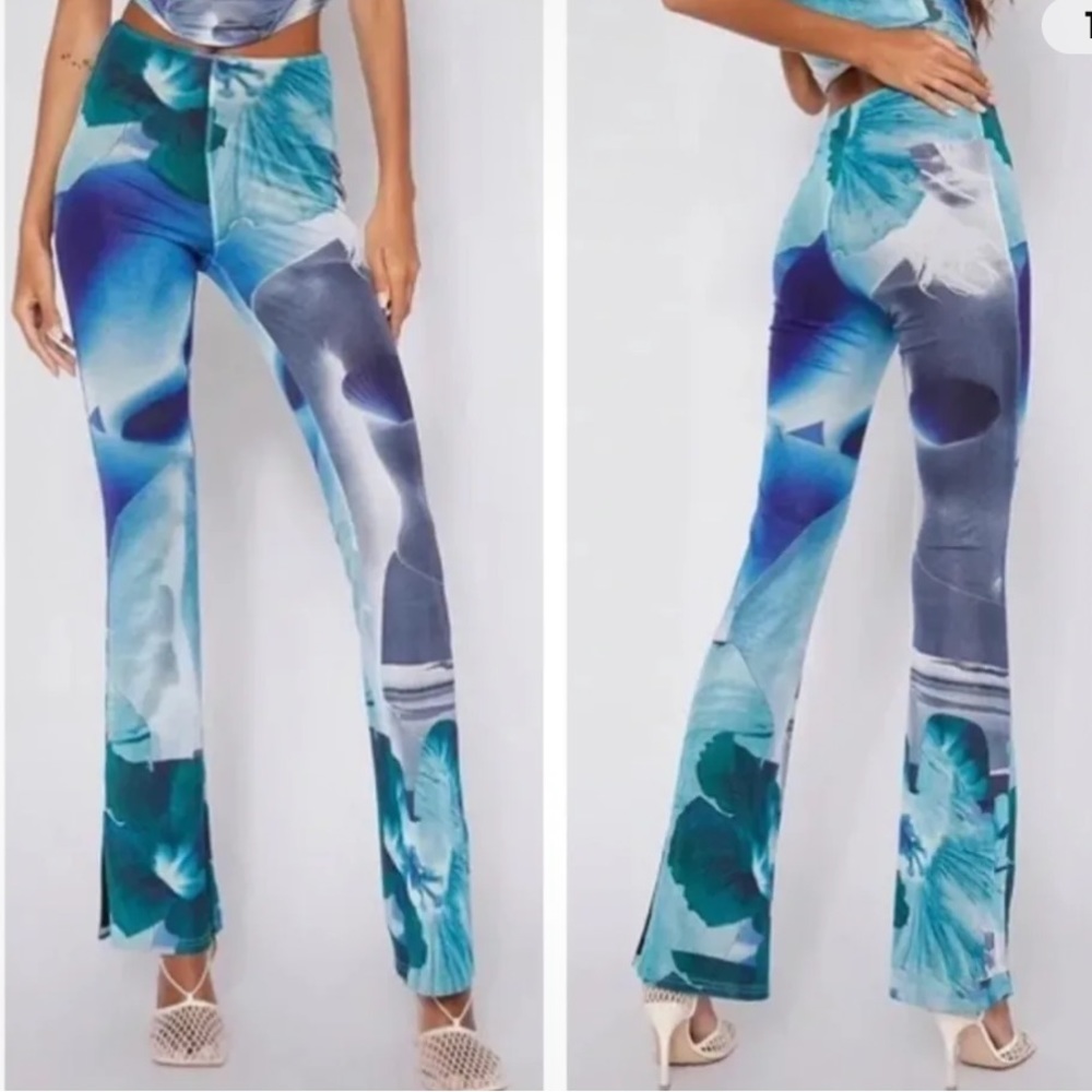 Tiger Mist Clem Flare Pants Sz M Lined Mesh Artist Print